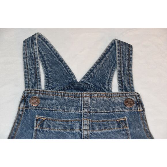 Gap Kids Denim Overall Shorts, NWT, Large Size 10, Medium Blue - Picture 3 of 6